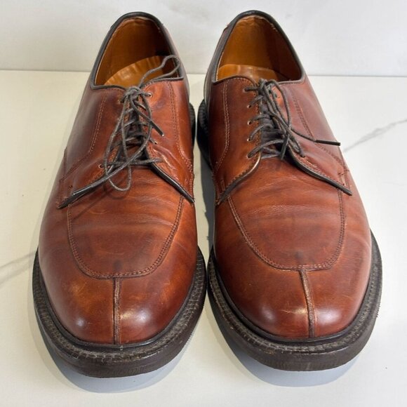 Allen Edmonds Men Split Toe Leather Lace Up Shoes Brown Size 11 - Picture 1 of 11